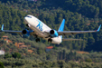 XL Boeing 737 departing from Skiathos airport
