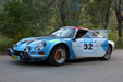A Renault Alpine waiting to enter the service park