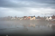 Foggy day at Silkeborg Langso in Denmark