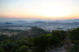 Sunset over Athens viewed from Ymittos mountain